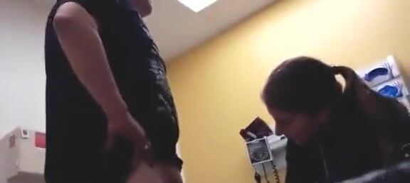 Sexy doctor does penis examination
