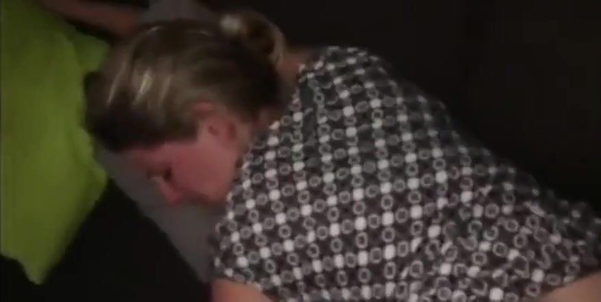 Real son fucks mom's friend in the ass after a party