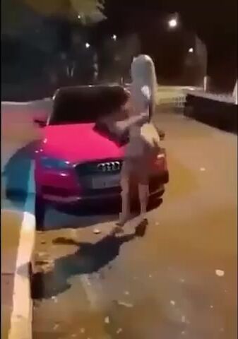 Naughty Street Whore Goes For Dirty Gangbang Outdoor