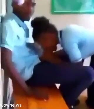 School girl giving a blowjob to a classmate