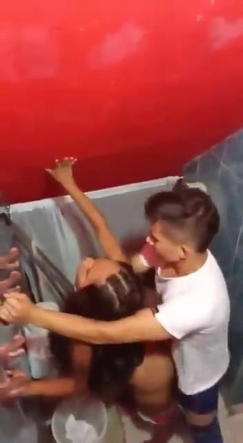 Brother and Sister got caught fucking in the Toilet