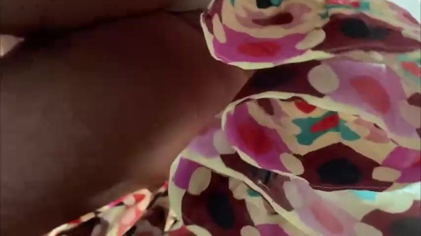 Son peeks Under his old mom's skirt