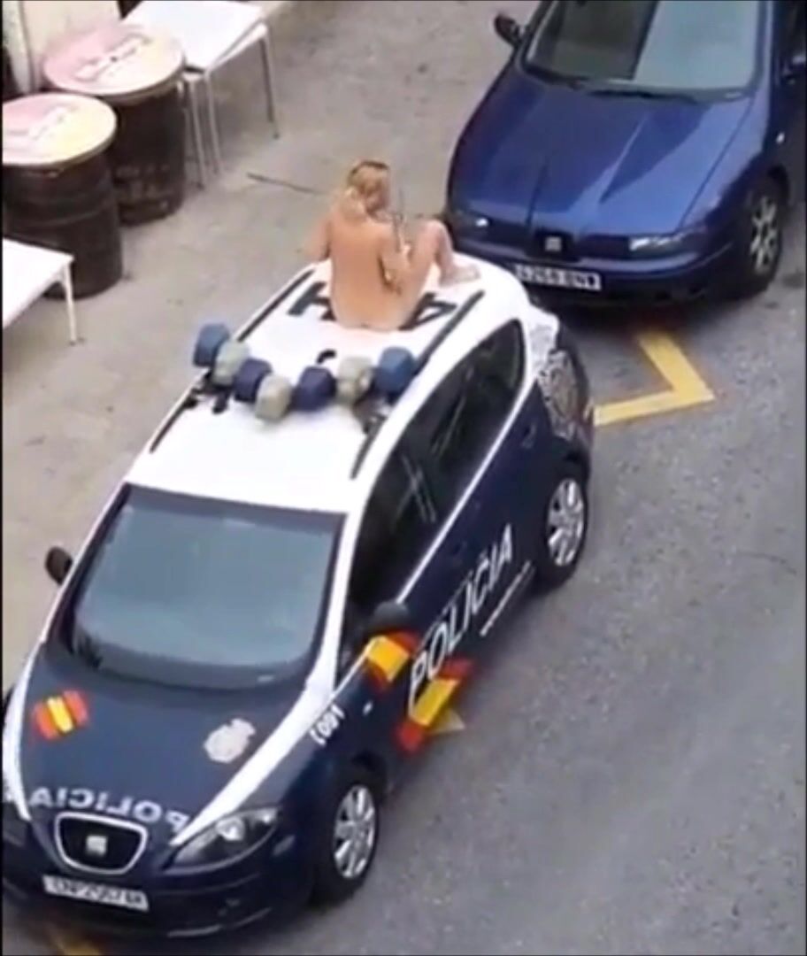 Crazy Retard Milf vs Spanish Police