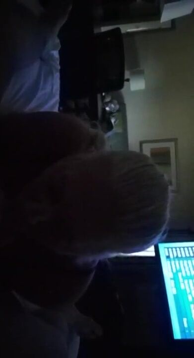 50 years old granny blowing 20 years old grandson at sleep