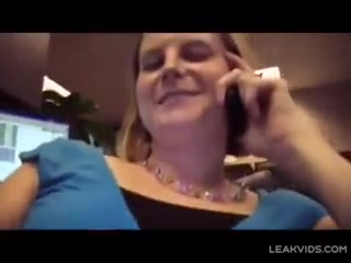 Real Cheating Wife Speaking On Phone Her Husband while Fingered
