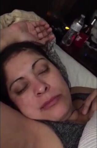 Sleeping Amateur Mom Is Gets Facial From Her Son
