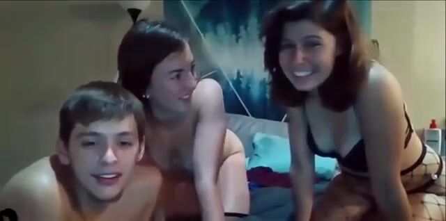 Real mom, daughter & son fucking on live webcam for money