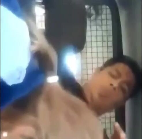 Two Horny Cops Suck and Fuck in a Police Car