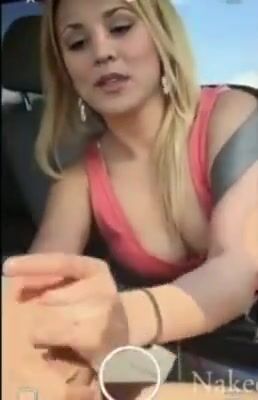 Kaley Cuoco leaked sex tape – Handjob in a car new full video