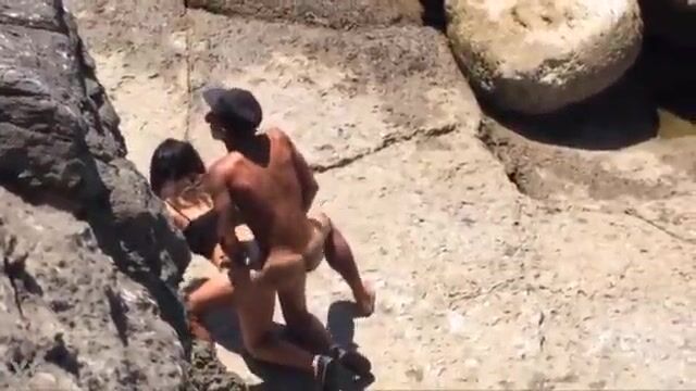 Dude from the gang fucks an innocent girl hard on the beach